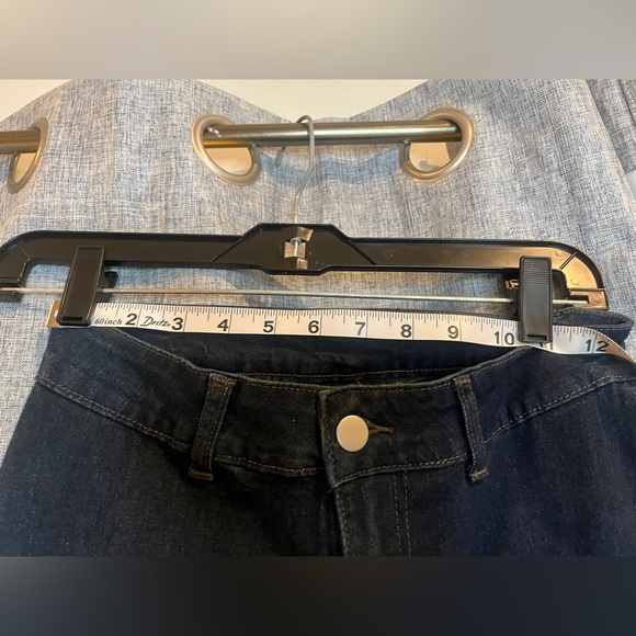 SHEIN ICON Women's Criss Cross Strap High Waist Flared Bottom Jeans - Picture 10 of 15